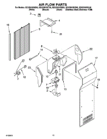 09 - Air Flow Parts parts for Whirlpool Refrigerator GD5SHAXNB00 from AppliancePartsPros.com