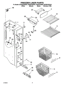 04 - Freezer Liner Parts parts for Whirlpool Refrigerator GD5RHAXNT00 from AppliancePartsPros.com