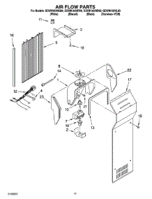 10 - Air Flow Parts parts for Whirlpool Refrigerator GD5RHAXNT00 from AppliancePartsPros.com