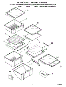 03 - Refrigerator Shelf Parts parts for Whirlpool Refrigerator GS6SHEXNQ00 from AppliancePartsPros.com