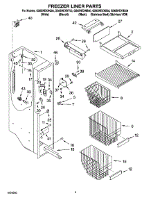 04 - Freezer Liner Parts parts for Whirlpool Refrigerator GS6SHEXNQ00 from AppliancePartsPros.com