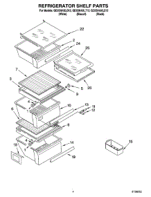 03 - Refrigerator Shelf Parts parts for Whirlpool Refrigerator GD5SHAXLQ12 from AppliancePartsPros.com