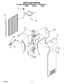 09 - Air Flow Parts parts for Whirlpool Refrigerator GD5SHAXLQ12 from AppliancePartsPros.com