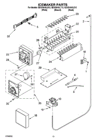 12 - Icemaker Parts parts for Whirlpool Refrigerator GD5SHAXLQ12 from AppliancePartsPros.com