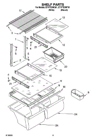 05 - Shelf Parts, Optional Parts parts for Whirlpool Refrigerator ET1FTEXMT01 from AppliancePartsPros.com