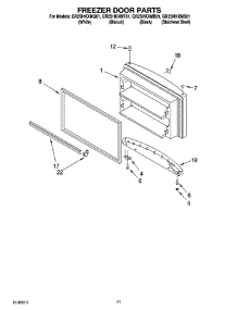 06 - Freezer Door Parts, Optional Parts parts for Whirlpool Refrigerator GR2SHKXMT01 from AppliancePartsPros.com