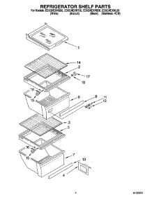 03 - Refrigerator Shelf Parts parts for Whirlpool Refrigerator ED5GHEXNL00 from AppliancePartsPros.com