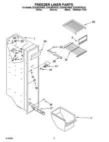 04 - Freezer Liner Parts parts for Whirlpool Refrigerator ED5GHEXNL00 from AppliancePartsPros.com
