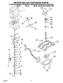 05 - Motor And Ice Container Parts parts for Whirlpool Refrigerator GS5SHAXNQ00 from AppliancePartsPros.com
