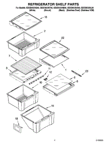 03 - Refrigerator Shelf Parts parts for Whirlpool Refrigerator GS5SHAXNT00 from AppliancePartsPros.com