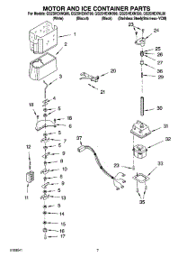 05 - Motor And Ice Container Parts parts for Whirlpool Refrigerator GS2SHEXNT00 from AppliancePartsPros.com