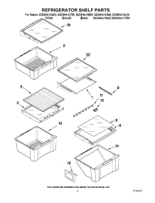 03 - Refrigerator Shelf Parts parts for Whirlpool Refrigerator GD2SHAXNT00 from AppliancePartsPros.com