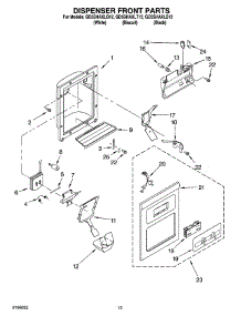 08 - Dispenser Front Parts parts for Whirlpool Refrigerator GD5SHAXLT12 from AppliancePartsPros.com