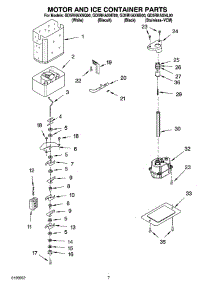05 - Motor And Ice Container Parts parts for Whirlpool Refrigerator GD5RHAXNQ00 from AppliancePartsPros.com