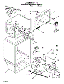 03 - Liner Parts parts for Whirlpool Refrigerator ET1PHKXPT00 from AppliancePartsPros.com