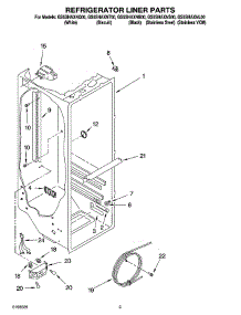02 - Refrigerator Liner Parts parts for Whirlpool Refrigerator GS5SHAXNS00 from AppliancePartsPros.com