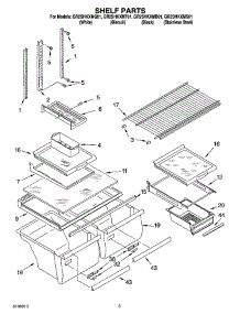 03 - Shelf Parts parts for Whirlpool Refrigerator GR2SHKXMB01 from AppliancePartsPros.com