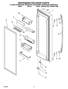 06 - Refrigerator Door Parts parts for Whirlpool Refrigerator GS5SHAXNL00 from AppliancePartsPros.com