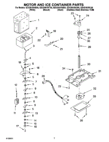 05 - Motor And Ice Container Parts parts for Whirlpool Refrigerator GD5SHAXNL00 from AppliancePartsPros.com