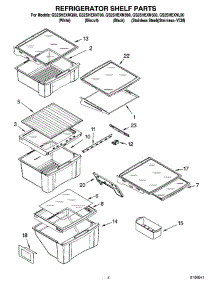 03 - Refrigerator Shelf Parts parts for Whirlpool Refrigerator GS2SHEXNL00 from AppliancePartsPros.com