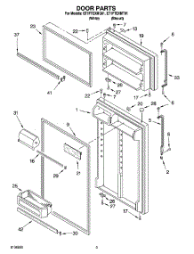 02 - Door Parts parts for Whirlpool Refrigerator ET1FTEXMQ01 from AppliancePartsPros.com