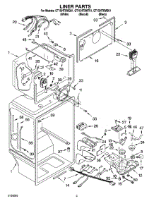 02 - Liner Parts parts for Whirlpool Refrigerator GT1SHTXMQ01 from AppliancePartsPros.com
