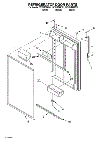 04 - Refrigerator Door Parts parts for Whirlpool Refrigerator GT1SHTXMQ01 from AppliancePartsPros.com