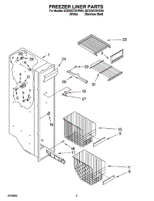 04 - Freezer Liner Parts parts for Whirlpool Refrigerator 6GD25DCXHW04 from AppliancePartsPros.com