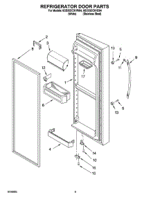 06 - Refrigerator Door Parts parts for Whirlpool Refrigerator 6GD25DCXHW04 from AppliancePartsPros.com