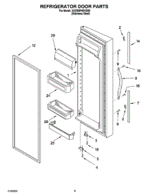 05 - Refrigerator Door Parts parts for Whirlpool Refrigerator 3XES0FHGKS03 from AppliancePartsPros.com