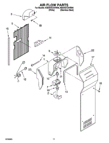 10 - Air Flow Parts parts for Whirlpool Refrigerator 6GD25DCXHS04 from AppliancePartsPros.com
