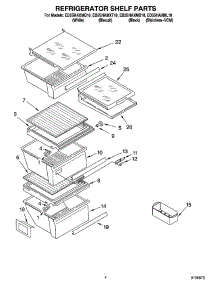 03 - Refrigerator Shelf Parts parts for Whirlpool Refrigerator ED5SHAXMB10 from AppliancePartsPros.com