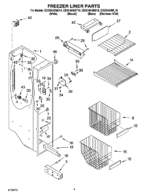 04 - Freezer Liner Parts parts for Whirlpool Refrigerator ED5SHAXMB10 from AppliancePartsPros.com