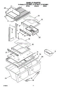 06 - Shelf Parts parts for Whirlpool Refrigerator ET1FHTXMT01 from AppliancePartsPros.com