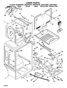 02 - Liner Parts parts for Whirlpool Refrigerator GR2SHTXML01 from AppliancePartsPros.com