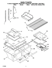03 - Shelf Parts parts for Whirlpool Refrigerator GR2SHTXML01 from AppliancePartsPros.com