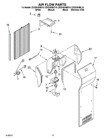 09 - Air Flow Parts parts for Whirlpool Refrigerator ED5SHAMXT10 from AppliancePartsPros.com