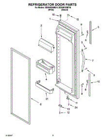 06 - Refrigerator Door Parts parts for Whirlpool Refrigerator ED2NHGXMQ10 from AppliancePartsPros.com