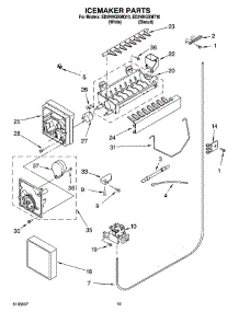 12 - Icemaker Parts, Parts Not Illustrated parts for Whirlpool Refrigerator ED2NHGXMQ10 from AppliancePartsPros.com