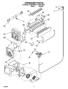 06 - Icemaker Parts parts for Whirlpool Refrigerator ET2AHTXMQ01 from AppliancePartsPros.com