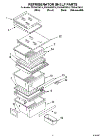03 - Refrigerator Shelf Parts parts for Whirlpool Refrigerator ED2SHAXMB10 from AppliancePartsPros.com
