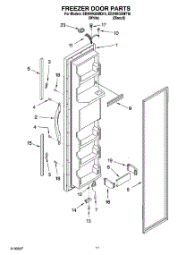 07 - Freezer Door Parts parts for Whirlpool Refrigerator ED2NHGXMT10 from AppliancePartsPros.com