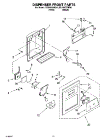08 - Dispenser Front Parts parts for Whirlpool Refrigerator ED2NHGXMT10 from AppliancePartsPros.com