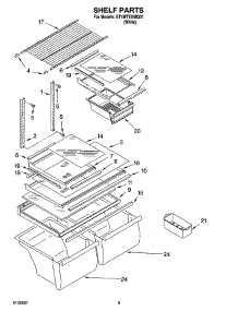 05 - Shelf Parts, Optional Parts parts for Whirlpool Refrigerator ET1MTEXMQ01 from AppliancePartsPros.com