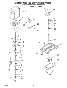 05 - Motor And Ice Container Parts parts for Whirlpool Refrigerator ED5PHAXMB10 from AppliancePartsPros.com