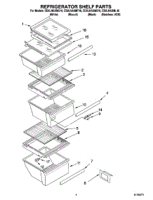 03 - Refrigerator Shelf Parts parts for Whirlpool Refrigerator ED2LHAXMT10 from AppliancePartsPros.com