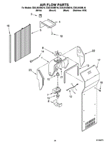 12 - Air Flow Parts, Parts Not Illustrated parts for Whirlpool Refrigerator ED2LHAXMT10 from AppliancePartsPros.com