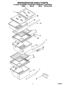 03 - Refrigerator Shelf Parts parts for Whirlpool Refrigerator ED5FHEXMB10 from AppliancePartsPros.com