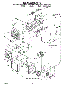12 - Icemaker Parts, Parts Not Illustrated parts for Whirlpool Refrigerator ED5FHEXMB10 from AppliancePartsPros.com