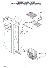04 - Freezer Liner Parts parts for Whirlpool Refrigerator ED5FHEXMQ10 from AppliancePartsPros.com